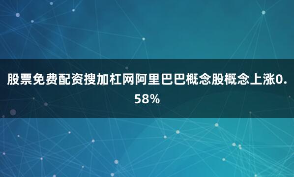 股票免费配资搜加杠网阿里巴巴概念股概念上涨0.58%